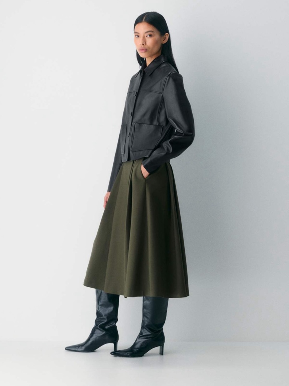 Babaton Enterprise Skirt - Olive Green